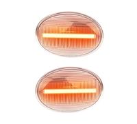 Briny River 2pcs 12V DC Car LED Side Indicator Repeater Light Amber 63137298582 Compatible with BMW Mini Cooper R55 R56 R57 R58 R59 (Clear Lens)