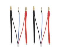 Briny River 2Pcs 2S Balance Lipo Charge Cable Bare Tinned To 4mm & 2mm Bullet Connectors for RC DIY