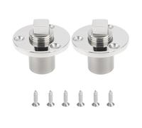 Briny River 2pcs 316 Stainless Steel Boat Drain Plug with Screws Vent Connector Suitable for 1 Inch Hole Stern Plate Fish Well Freezer Yacht