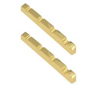 Briny River 2pcs 4-String Electric Bass Slotted Brass Nut for 4-String Electric Bass Guitar 42x3mm
