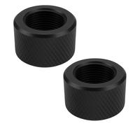 Briny River 2Pcs 5/8x24 Thread Protector Knurl Thread Adapters Suitable for Automobile Ship Machine Tool Black