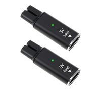 Briny River 2pcs 5V Type-C Shaver Charger Converter Compatible with Philips One Blade QP2 Series (Black)