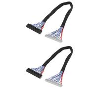 Briny River 2Pcs 8 Bit LVDS Cable FIX-30 Pin 2ch for 17-26inch LCD/LED Panel Controller 25cm