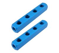 Briny River 2pcs Air Compessor Splitter 1/4'' BSP Female Thread Manifold Fitting for Air Compessor (4-Way)