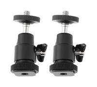 Briny River 2PCS Ball Adapter 360 Degree Angle Adjustable with Standard 1/4 Inch Screw Compatible with Monopod Tripod
