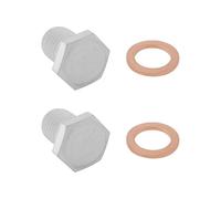Briny River 2Pcs Car Oil Sump Pan Drain Plug Engine Oil Pan Drain Screw with Gasket 11131273093 Compatible with BMW E30 E34 E36 E39 M12*1.5x20.5x17mm