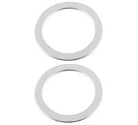 Briny River 2Pcs Car Start Stop Button Ring Trim Cover Compatible with BMW 3 series E90 E92 2005-2012, Silver