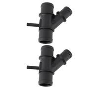 Briny River 2Pcs Cooling System 4 Way Distributor Pipe 1K0121087H Compatible with VW Compatible with Audi