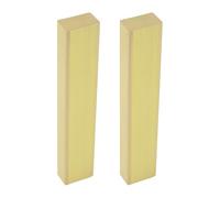 Briny River 2pcs Electric Bass Brass Nut Blank 56x6x10mm for Electric Basses Building Projects