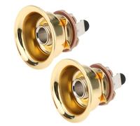 Briny River 2Pcs Guitar Recessed Cup Jack Plate Input Output Socket Compatible with Fender Telecaster 9.3x27.5mm Gold