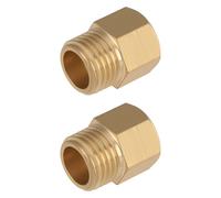 Briny River 2PCS M12x1mm Female to 1/4 BSP Male Brass Adapter for Pneumatic Equipment Water Pipe Connection