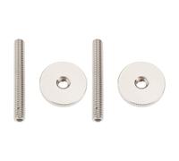 Briny River 2pcs M4 Tune-o-matic Bridge Posts and Thumbwheels Compatible with ABR-1 Nickel