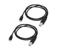 Briny River 2Pcs Micro USB 5pin Male to USB Type B Printer Cable with OTG Feature for Printer Scanner Electronic Piano, 1m