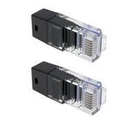 Briny River 2pcs RJ45 Connectors with 120Ω Terminating Resistor, Black, for Line Connection Short-Circuit Testing
