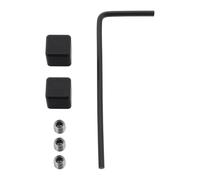 Briny River 2pcs Square Bike Cable End Caps Aluminum Alloy with Screws and Hexagonal Spanner, Black