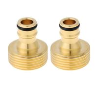 Briny River 2Pcs Tap Adapter Quick Connector with 1 Inch Male Thread for Garden Hose Compatible with Gardena Plug System