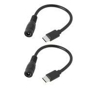 Briny River 2pcs USB Type-C Male to DC5521 Female Adapter Cable Compatible with Starlink Mini Systems 0.12m