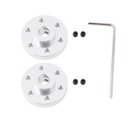 Briny River 2X Silver Rigid Flange Shaft Coupling for 6mm Shaft Motor Optical Fixed with M3 Thread