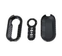 Briny River 3 Button Remote Key Fob Case ABS Carbon Fiber Compatible with FIAT 500 PANDA PUNTO BRAVA ABARTH