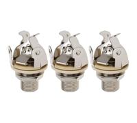 Briny River 3 pieces 1/4 inch multi-contact mono output jack full contact jack suitable for guitar bass