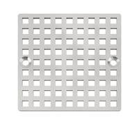 Briny River 4" Shower Drain Cover Brushed 304 Stainless Steel Square Shower Drain Strainer Grid for Bathroom Floor Kitchen and More