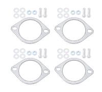 Briny River 4pcs 3" Inch Exhaust Flange Gasket with Bolt Compatible with Ford Focus ST RS ST225 05-12