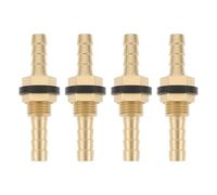 Briny River 4pcs 6mm Motorsport Bulkhead Barb Fitting Brass with Silicone Washer for Fuel Lines
