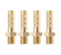 Briny River 4PCS Brass Barb Hose Tail Connectors M8 x 1.0 to 6mm HoseFor Marine Air Fuel Systems