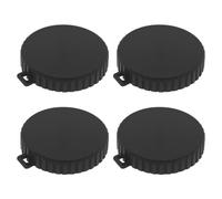 Briny River 4Pcs Camera Lens Cap Silicone Protective Case Dust Cover Protection Cap Compatible with Osmo Action 5pro 4 3 Black 3.5x3.9x0.7cm