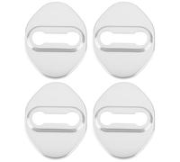 Briny River 4Pcs Car Lock Cover Compatible with Civic Jazz FN2 EP3 DC2 DC5 1.3x0.9x4cm Silver
