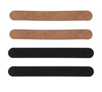 Briny River 4PCS Leather Luggage Handle 22.2x2.69x0.28cm Carrying Strap for Suitcases and Kitchen Cabinet Drawers (Black/Brown)
