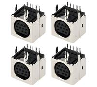 Briny River 4pcs MINI DIN10P AV Port Audio Video Jack Replacement for PCB Board Repair Compatible with Sega Saturn