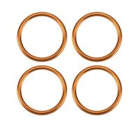 Briny River 4pcs Motorcycle Exhaust Gaskets Compatible with MZ TS ES ETS ETZ 150 125 1962-1978 Copper Muffler Gasket 43x35mm