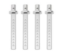 Briny River 4Pcs RC Car Body Posts Mount Holder Column 1/10 RC Crawler Cars Parts Aluminum Body Post Mounts Compatible with Axial SCX10 90046 RC4WD D9 Silver