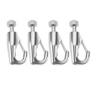 Briny River 4pcs Self-Clip Sailor Hooks Fits 1.2-2 mm Wire Rope for Galleries Hanging Pictures Hanging Photo Frames