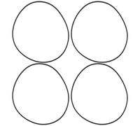 Briny River 4pcs Square Cut Belt 240mm Length 1.2mm Diameter for VCR Cassette CD Drive or DVD Drive