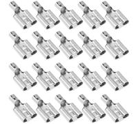 Briny River 50 Pcs 16-14 AWG 0.250" Female High-Temp Quick Disconnect Terminals Non-Insulated 6.3mm Spade Connectors for Automotive &Industrial Wiring