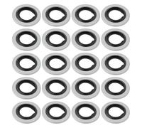 Briny River 50pcs M8 Nitrile Rubber Zinc-Coated Steel Self-Centralizing Sealing Washers 14x8.7x1mm for Hydraulic Systems, Machinery & Engine Seals