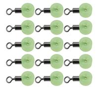 Briny River 50PCS Pulley Swivel 22x10mm Fishing Plastic Fork Hook Separator, Aperture 1.5mm Pulley Rig Anti-entanglement, Luminous