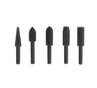 Briny River 5pcs Metal Cutter Drill Bits Shank Carbide Burr Bits Grinding Ddrill Bits for Woodworking Carving Plastic Soft Metal Engraving 6x11x60mm Black