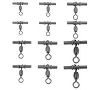 Briny River 60 Pieces 3 Way ishing Swivel 3/0 2/0 1/0 1# 2# 3# Cross Line Swivels for Pole Rock Fishing Line