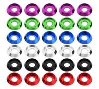 Briny River 60 Pieces M3 Aluminum Alloy Counterbore Washers 8x2mm Cup Shim Gaskets for RC FPV PC Drone Model