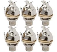 Briny River 6pcs 1/4 inch Multi-Contact Mono Output Jack Full-Contact Jack Suitable for Guitar Bass