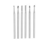 Briny River 6pcs 2.3mm Engraving Router Bits 2.35mm Shank HSS Bits Set for Olive Amber Carving