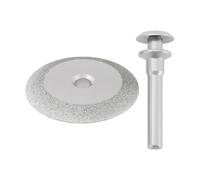 Briny River Double-Sided 45° Diamond Grinding Wheel with 1/4 Inch Shank for Wood Metal Threaded Repair Tungsten & Lawn Mower Blade Sharpening