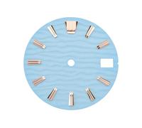 Briny River Light Blue Wave Watch Replacement Dial 28.5mm Compatible with Nh35 Movement Compatible with Seiko SKX007 009