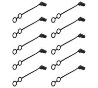 Briny River Pack of 10 2-pin plug replacement weather caps, compatible with SAE two-pin battery charging plug, tender plug
