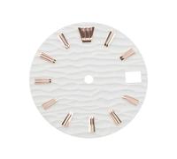 Briny River White Wave Watch Replacement Dial 28.5mm Compatible with Nh35 Movement Compatible with Seiko SKX007 009