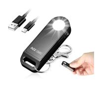 Brinyte A02 LED Rechargeable 125 Lumens Tiny Keychain Flashlight, IPX6 Waterproof Portable Mini Handheld Light for Everyday Carry