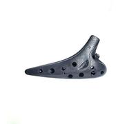 Brio 12 Hole Ocarina - Soprano C - Black Durable Plastic - Sweet Potato flute - Focalink - Easy to play - Perfect for First Timers - Free Tutorial